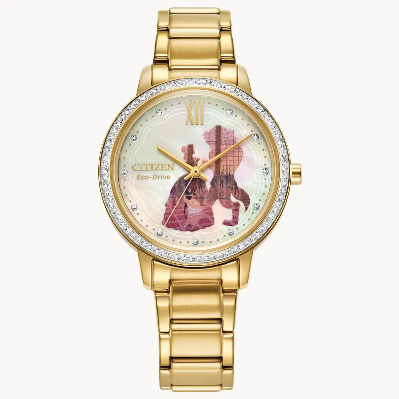 Belle and Beast Gold-Tone Dial Stainless Steel Bracelet Belle and Beast Gold-Tone Dial Stainless Steel Bracelet